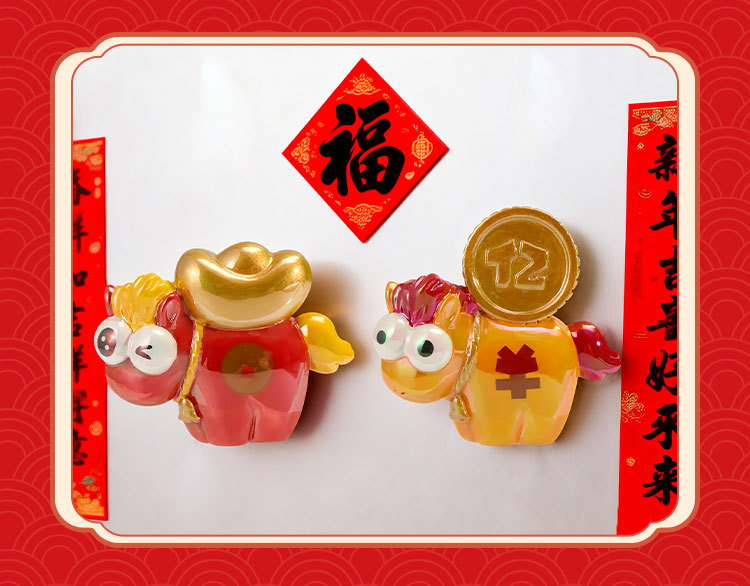 There will be fridge magnet blind boxes for the Year of the Horse mascot resin handicrafts and cartoon cute little horse fridge magnets available for wholesale soon pic 12