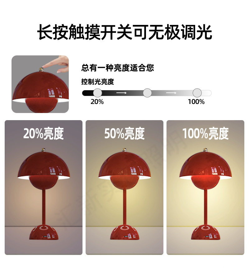 台灯床头高级感led客厅卧室花苞装饰台灯结婚礼物陪嫁氛围长明灯详情5