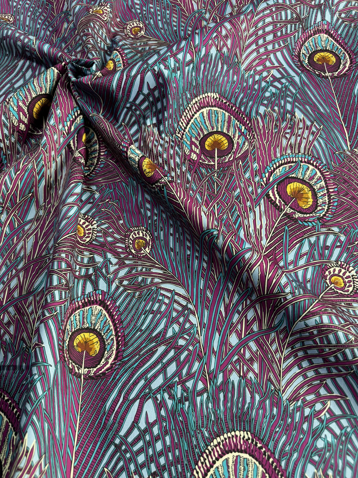 PeacockManorliberty花型天丝棉贡缎秋冬款厚实面料一米价详情9