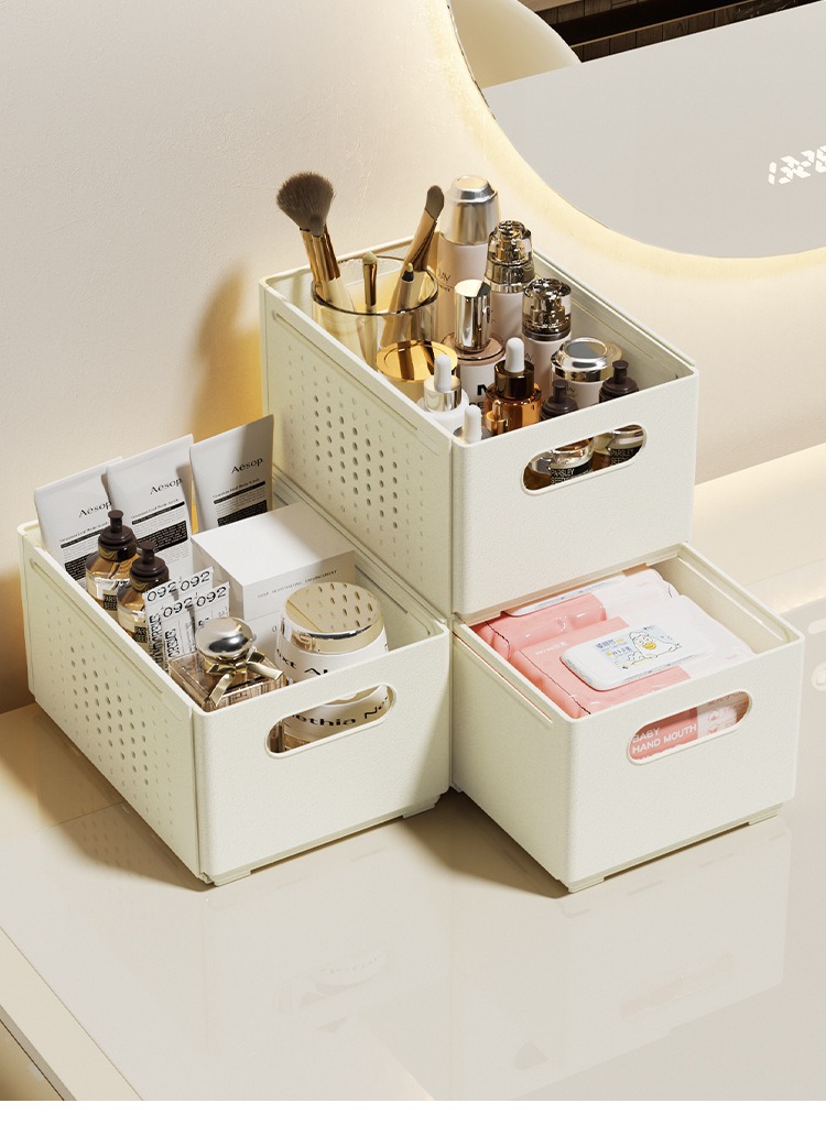 可伸缩橱柜收纳盒窄长抽屉式零食杂物厨房整理盒桌面储物盒多功能整理箱详情14