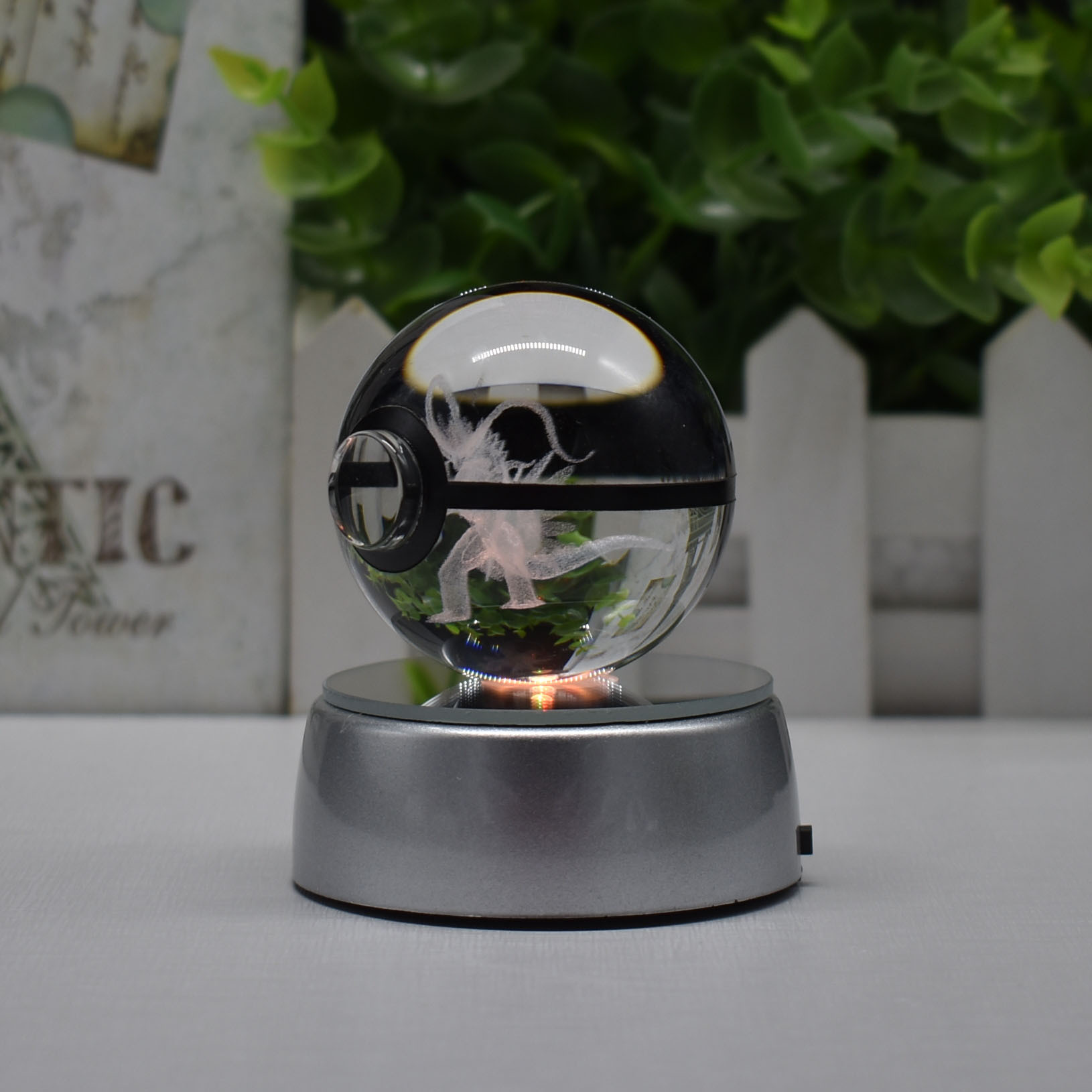 外贸Pokemon精灵宝贝Koraidon故勒顿K9水晶球UFO3D小夜灯多彩底座详情27