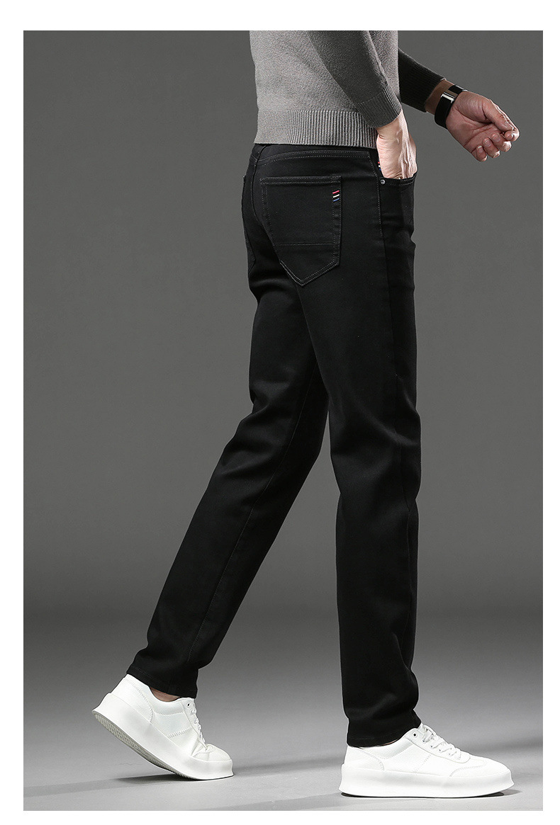 Comfortable straight-leg jeans for men, slim and form-fitting summer fashion jeans pic 16