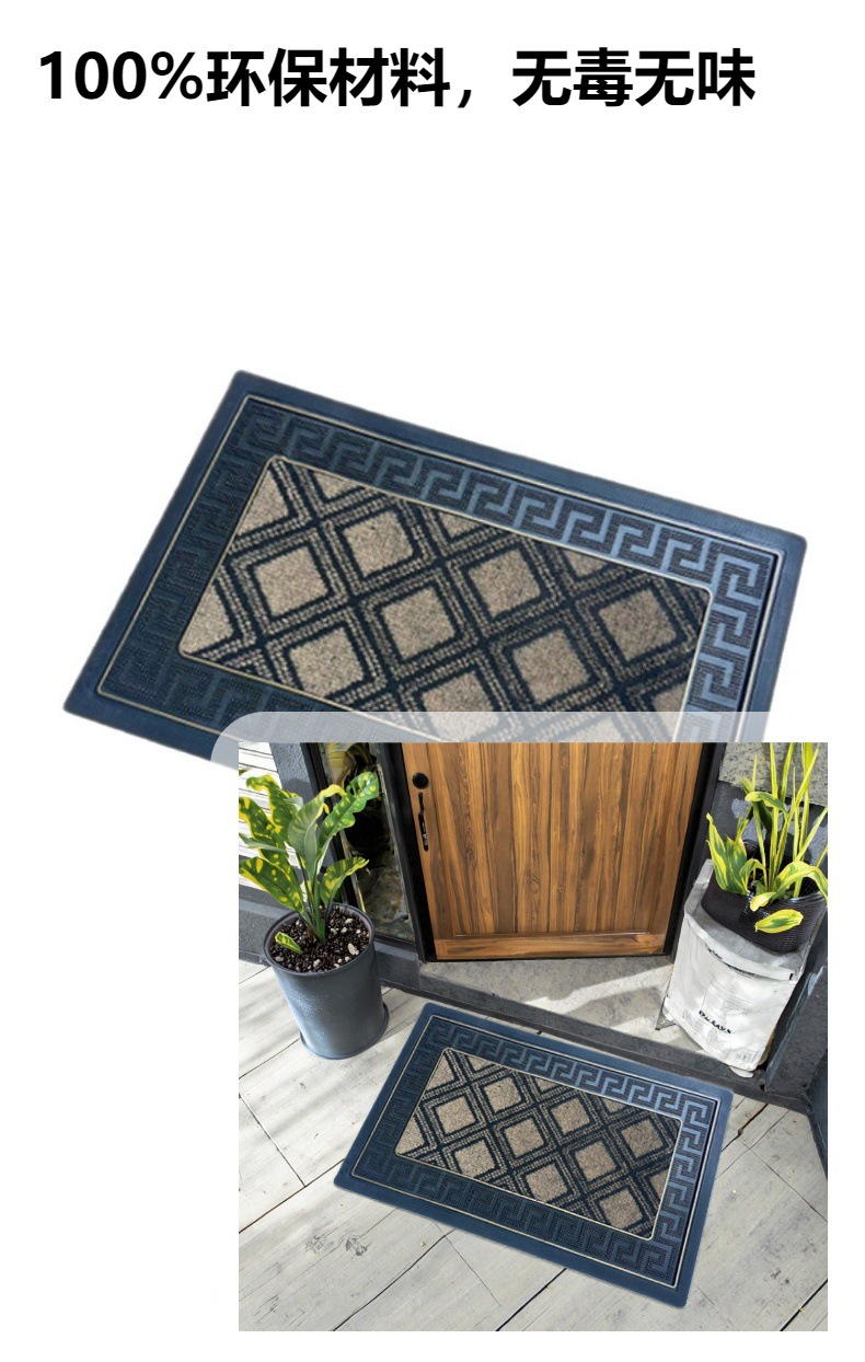 Cross-border PVC injection molded floor MATS, household wear-resistant, scratch-resistant and anti-slip foot MATS, door entrance, foyer and living room carpets, export MATS pic 3