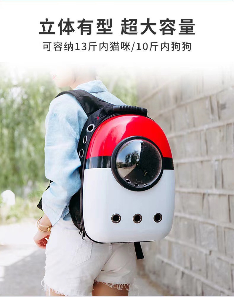 双肩猫包舒爽风扇款宠物包蛋壳大空间外出猫猫包侧开透气一件代发详情1