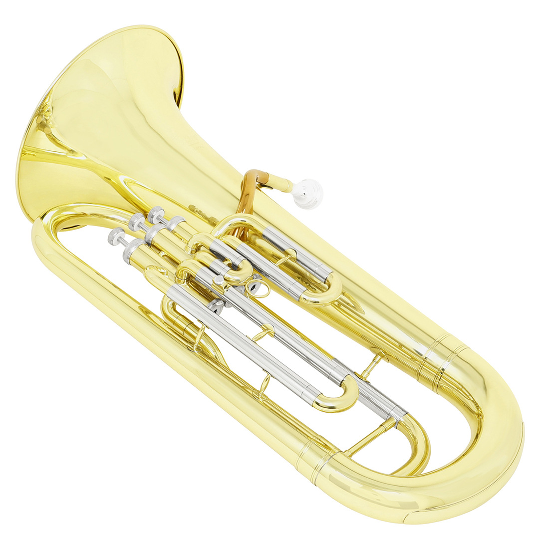Comercio exterior abajo B tono 3 teclas de pie arriba bajo trompeta principiante juego profesional tuba cuerpo de tubo de cobre blanco llave vertical hug fabricantes pic 8