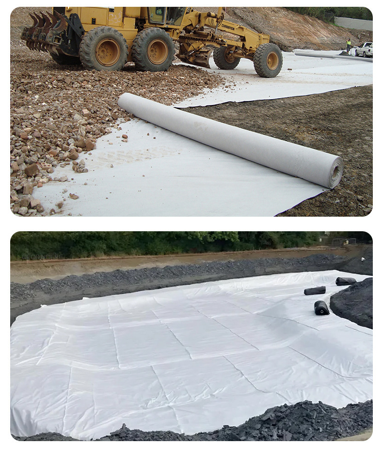 Non-woven fabric short-fiber geotextile for highway maintenance, river slope protection, isolation, dust-proof, road surface insulation, horticultural planting pic 7