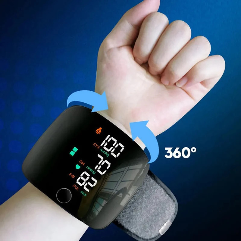 Hot Sell wrist blood pressure monitor USB charging, intelligent multi-voice backlit LCD large screen, English, Russian, Thai pic 16