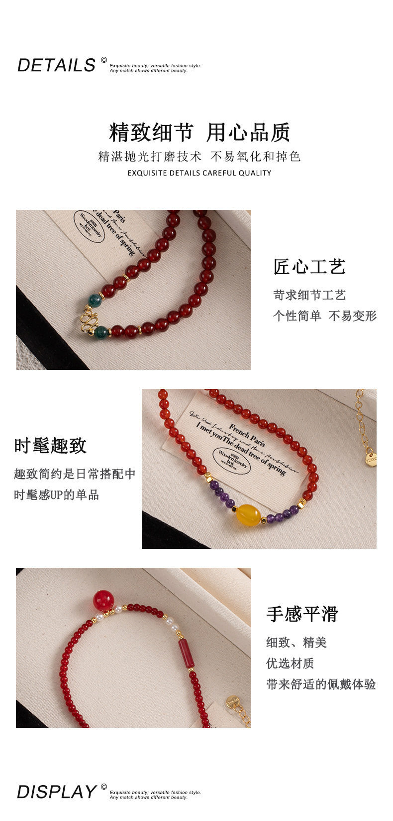 High-end colored beaded necklace for women, light luxury and niche spring and summer dopamine freshwater pearl collarbone chain necklace wholesale pic 27