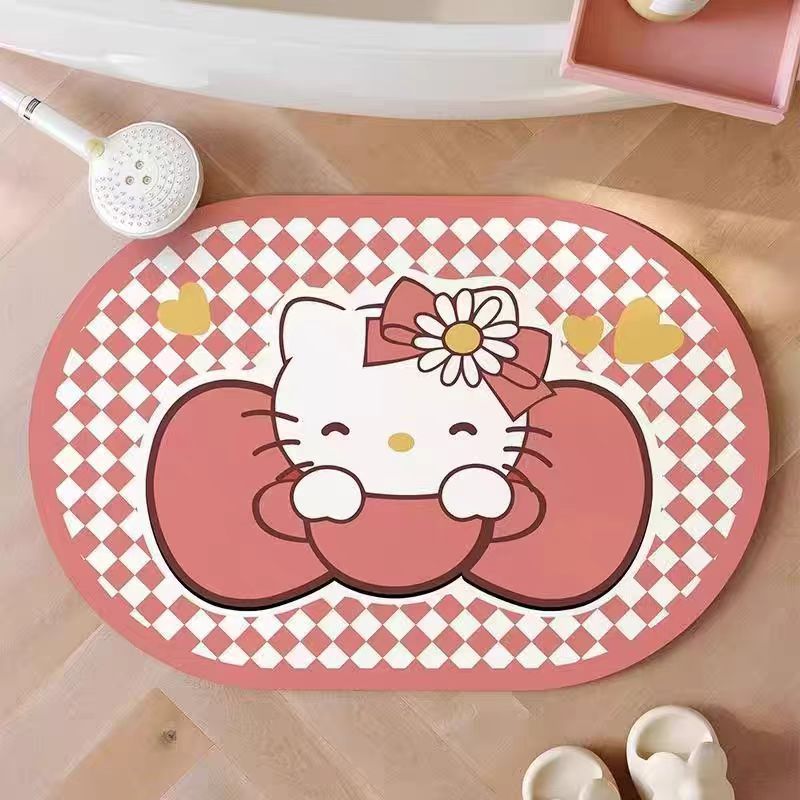 卡通可爱HelloKitty地垫家用浴室吸水卫生间门口防滑脚垫详情38