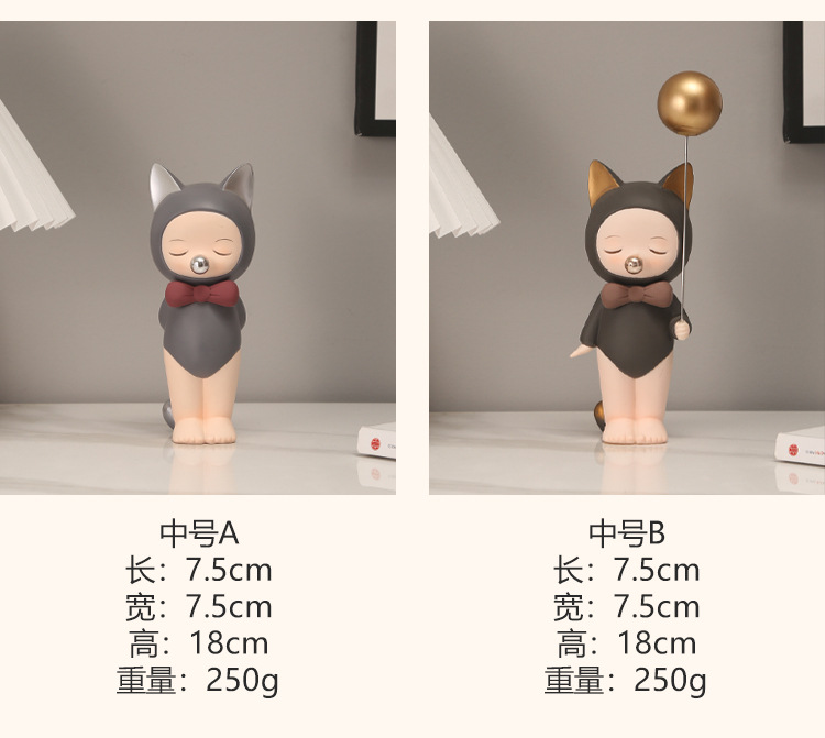 创意可爱少女心桌面猫女孩摆件办公室家居装饰品创意生日礼物女生详情11