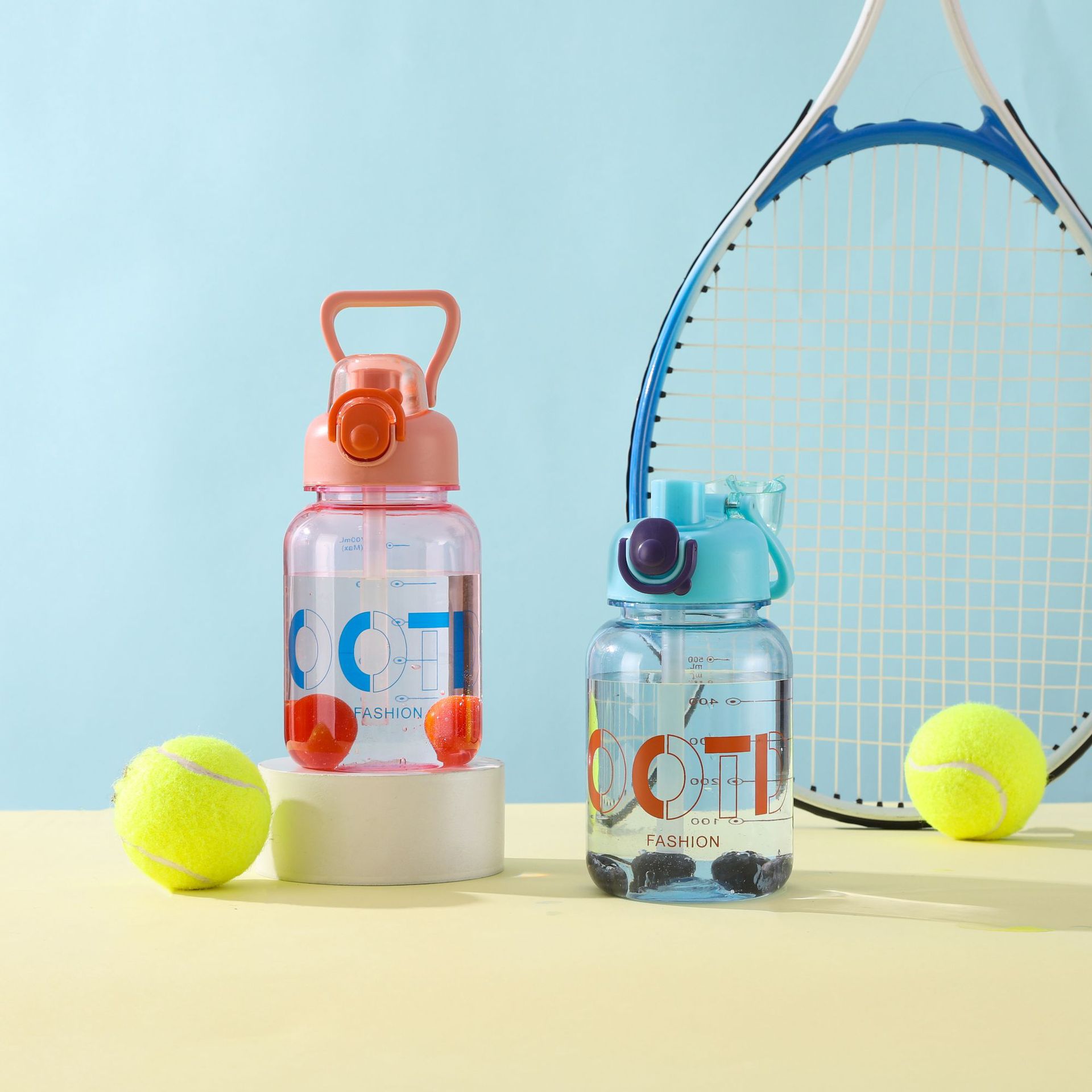 高颜值塑料水杯日本随行杯塑料茶漏水杯ins风简约随手杯详情35