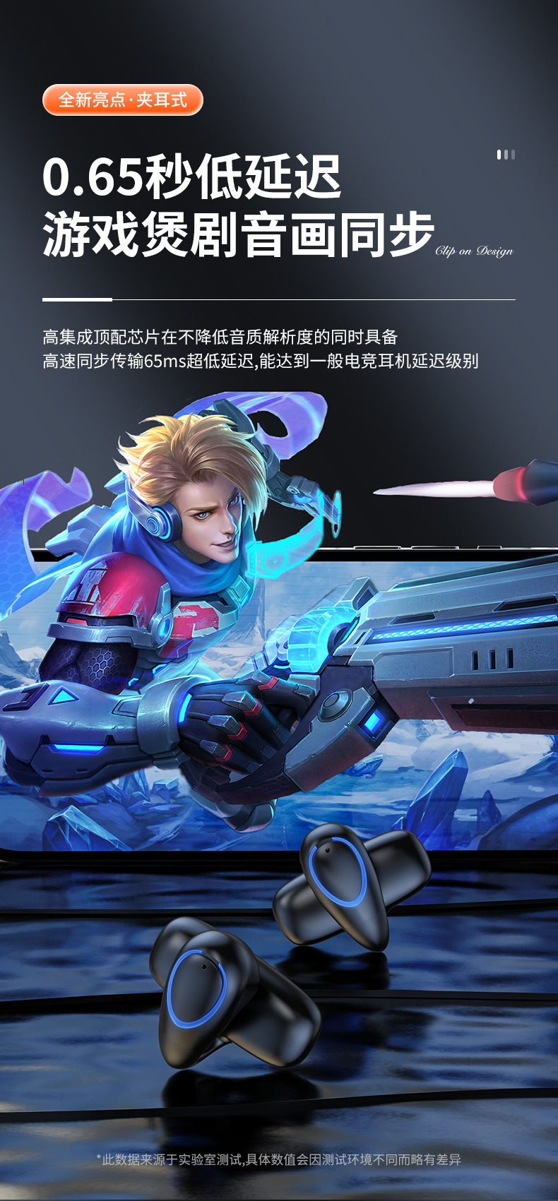 X33单耳无线蓝牙耳机5.3耳夹式不入耳无线蓝牙运动耳机超长续航耳 pic 14