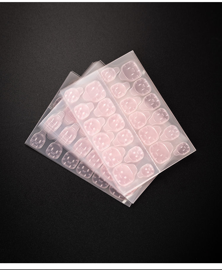 Wholesale of 12 or 24 pieces of super thin nail gel tape for wearing nail gel, yellow glue nail patches, double-sided tape pic 10