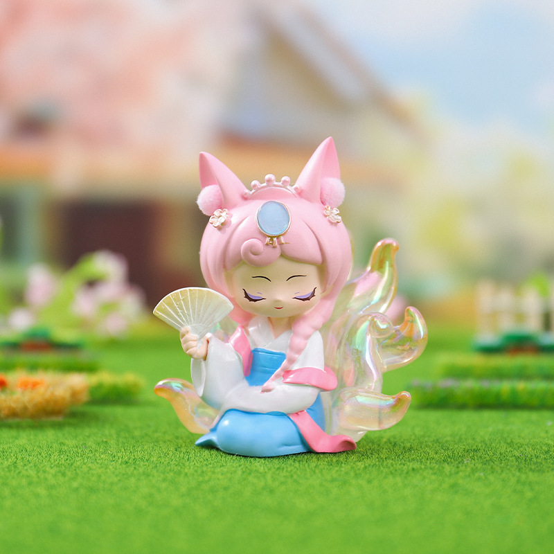 ins少女心九尾雅集网红手办青丘狐狸潮玩盲盒女生公仔小礼物批发详情27