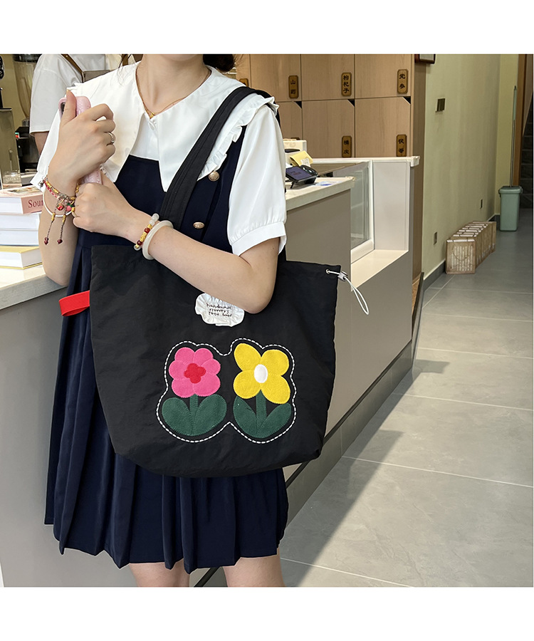 春夏新款小花布包潮流刺绣花朵托特包时尚2025ins 风包女上班通勤详情26
