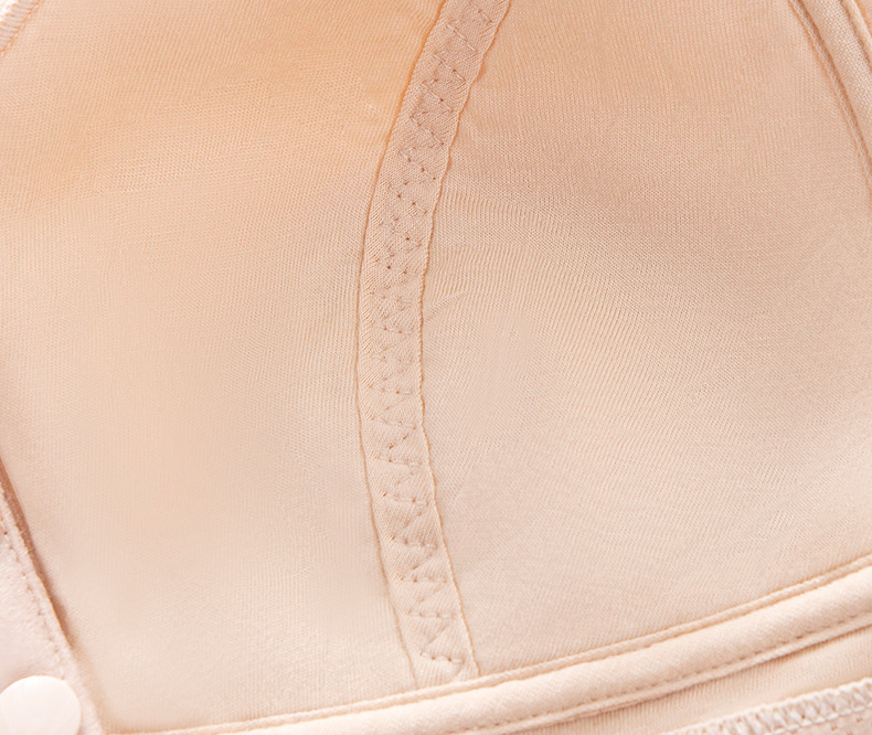 妈妈内衣女舒适中老年前扣背心式文胸中年妇女大码无钢圈胸罩衣详情16