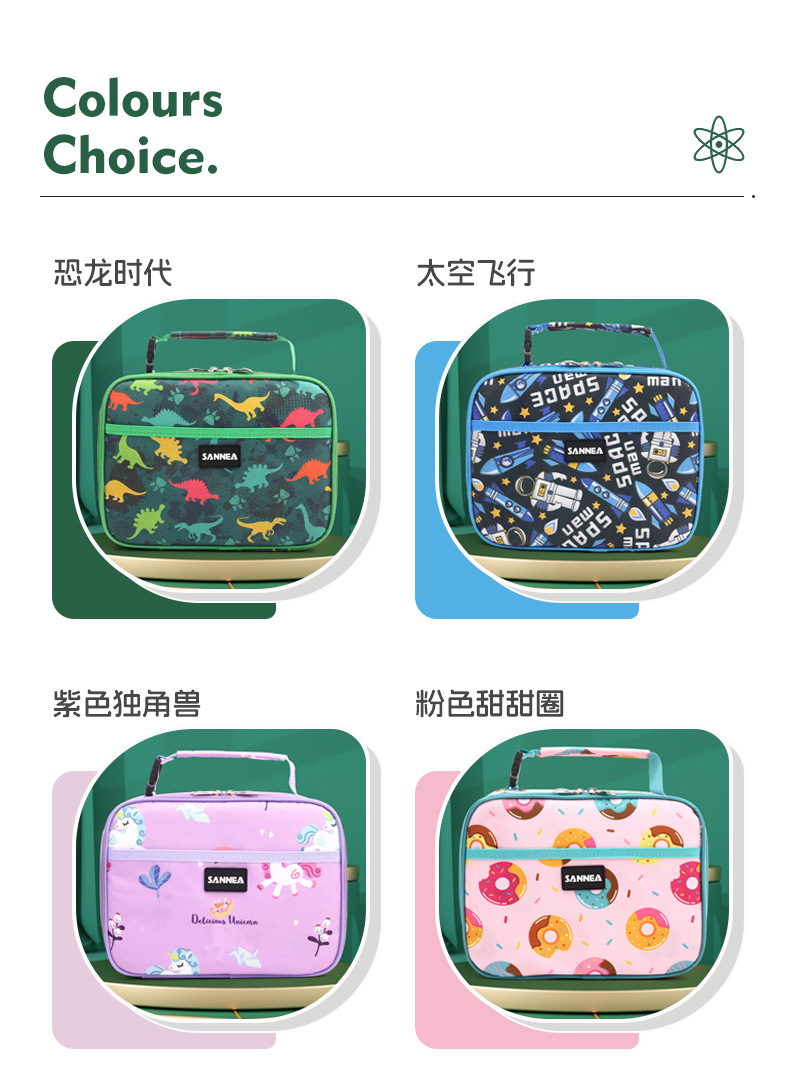 三能新款儿童卡通保温包亚马逊学生带餐饭盒袋 跨境手提保冷冰包详情26