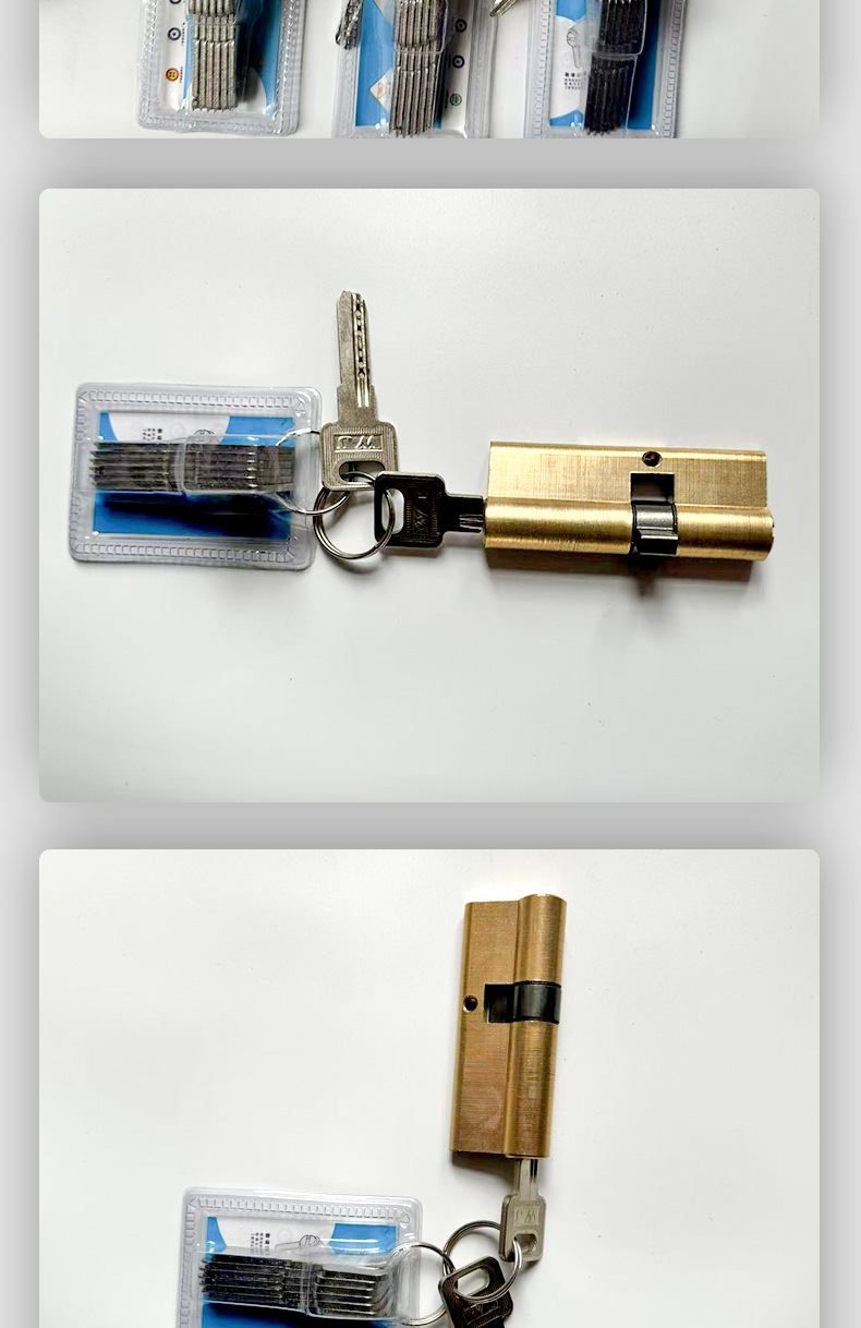 防盗门锁芯入户门大门锁芯WJ全铜锁心通用型AB锁芯卡巴锁芯详情8