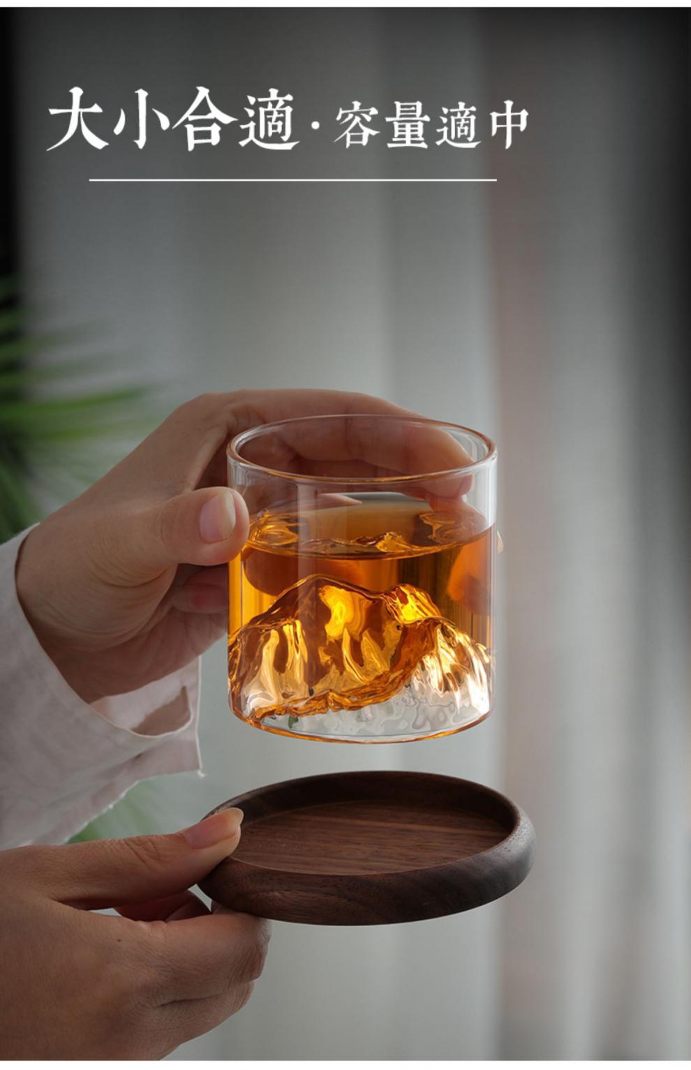 Wholesale and sale of glass mountain-viewing cups, mountain-collecting cups, whisky wine glasses, high borosilicate glass household water glasses and creative wine glasses pic 10