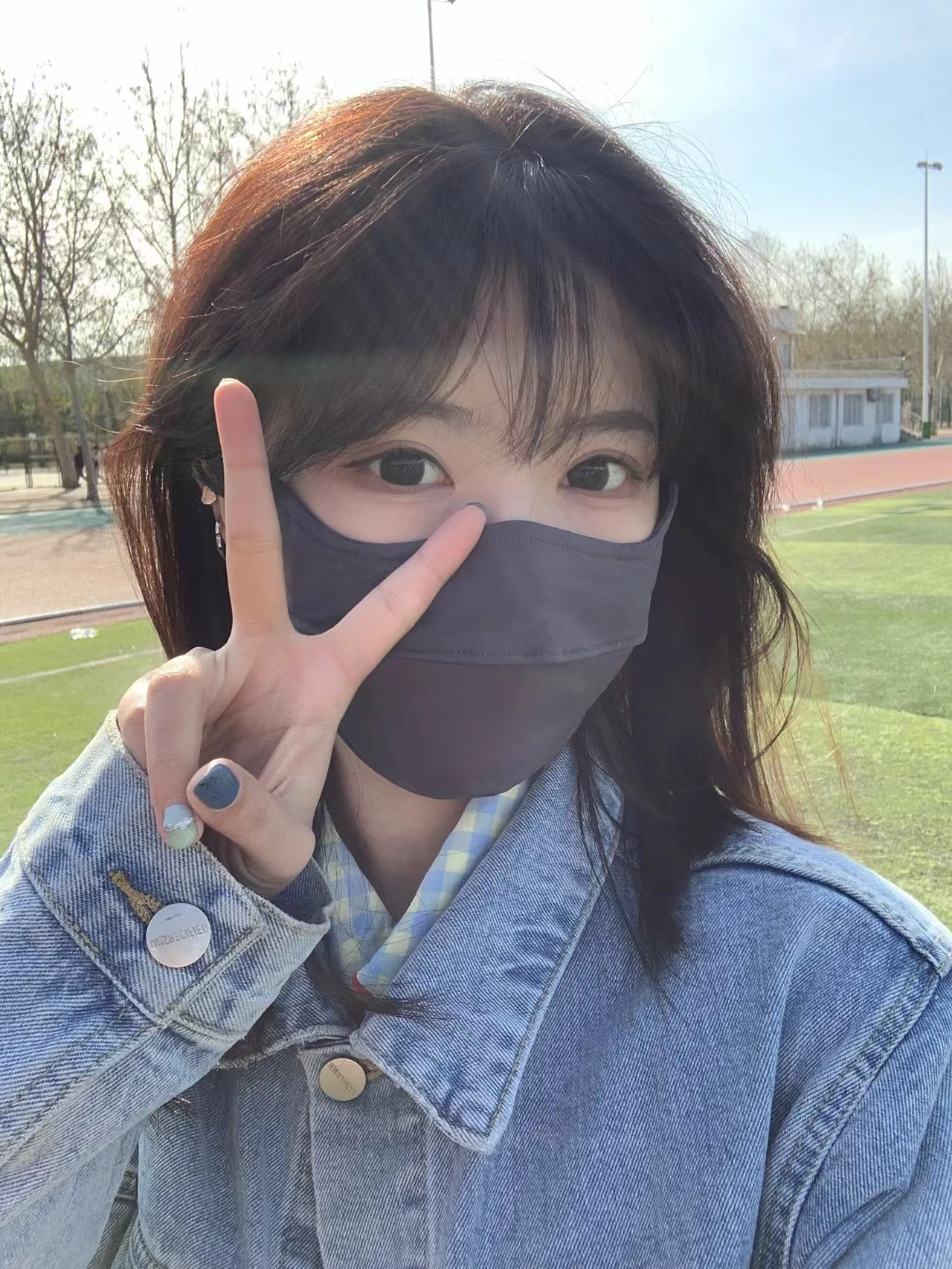 原纱冰丝防晒口罩女夏季锦纶防紫外线腮红渐变透气护眼角面罩 防晒面纱冰丝面罩清凉透气详情13