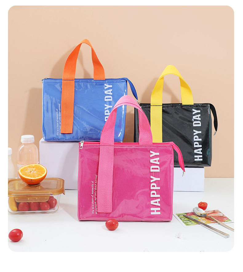 简约时尚牛津布饭盒袋学生上班族易清洁便当包小拎包三角饭盒包详情14