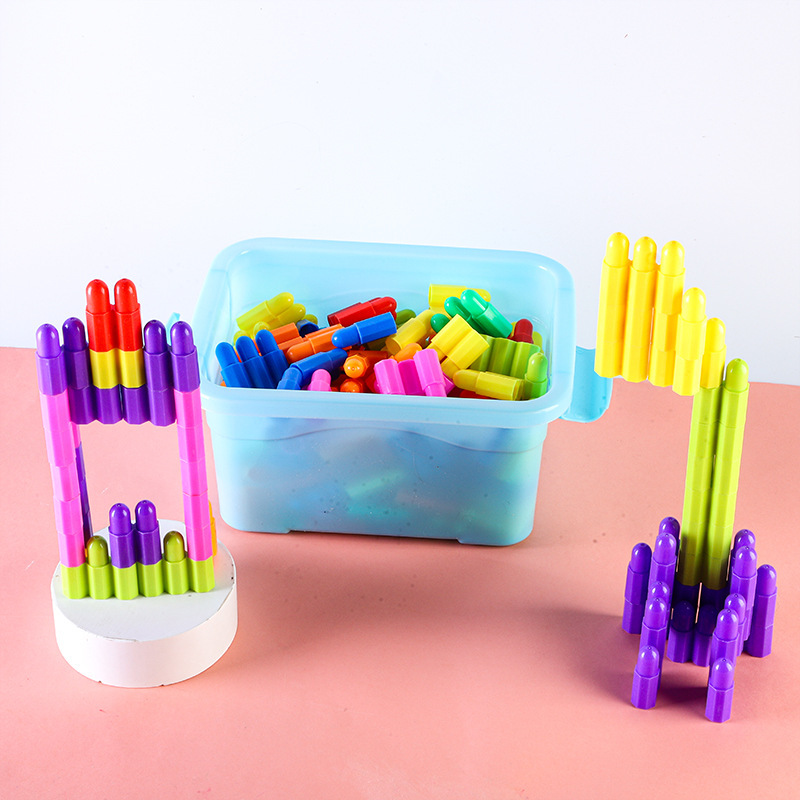 儿童大号火箭子弹头积木益智拼装玩具幼儿园男女宝宝早教DIY拼插详情4