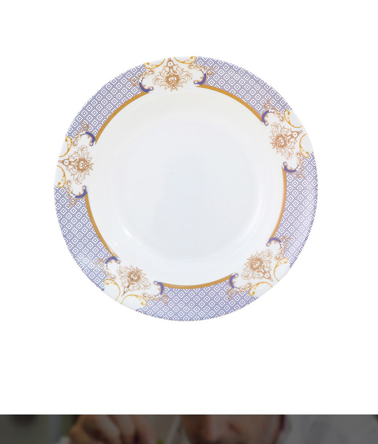 美耐皿8“圆盘蛋炒饭盘 菜盘寿司圆盘小吃零食干果盘组合北欧风格详情7