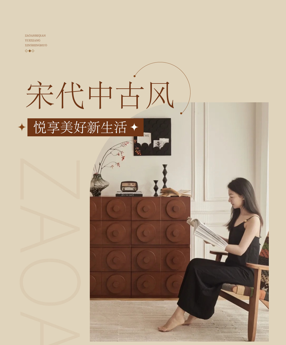 法式复古风卧室吊灯布艺花纹中古餐厅南洋实木侘寂风温馨房间主灯详情23