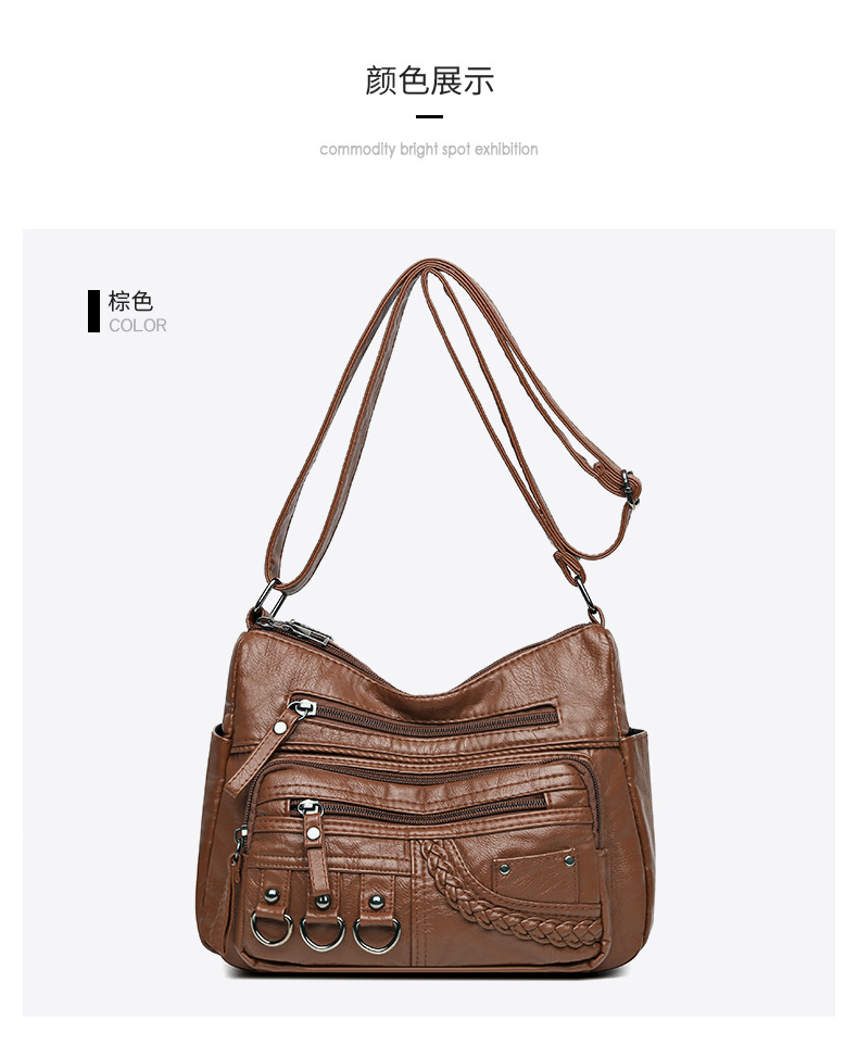 2025中老年妈妈包水洗皮单肩包斜挎包跨境女包潮流外贸女包单肩包详情19