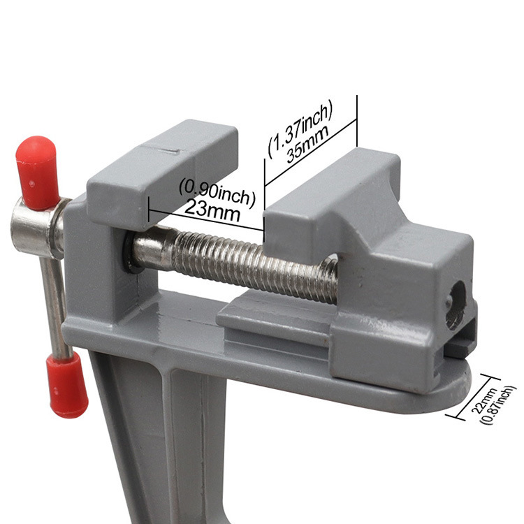 Mini aluminum alloy table vise DIY tools, mini table vise, bench vise, table vise, small bench vise fixing tools pic 3