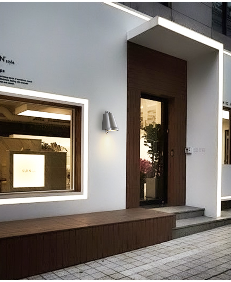 工业风loft户外门头中古室内外走廊入户阳台充电射灯铸铝马蹄壁灯详情6