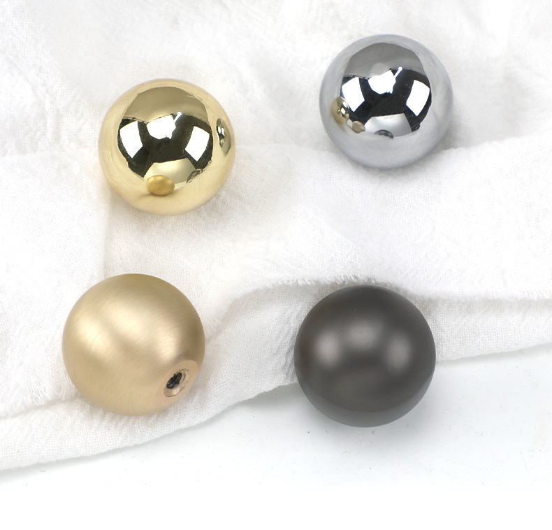 鸽子蛋椭圆抽屉单孔拉手北欧金色亮光黑色橱柜衣柜家具圆形小拉手详情20