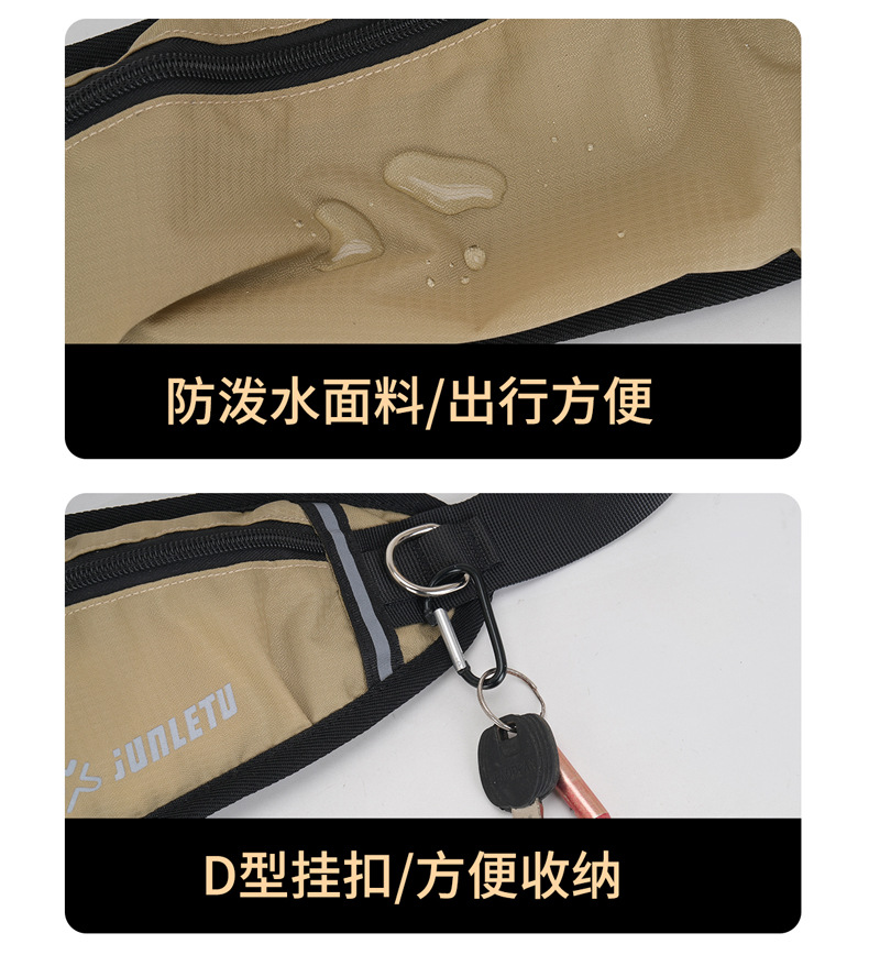 Cross-border large-capacity waterproof running and fitness mobile phone chest bag, multi-functional nylon water bottle waist, outdoor sports waist bag pic 32