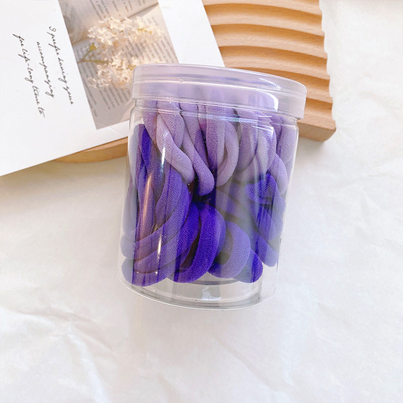 50 canned candy-colored seamless towel bands, high-elasticity and durable hair ties, and colorful hair ties for girls pic 9