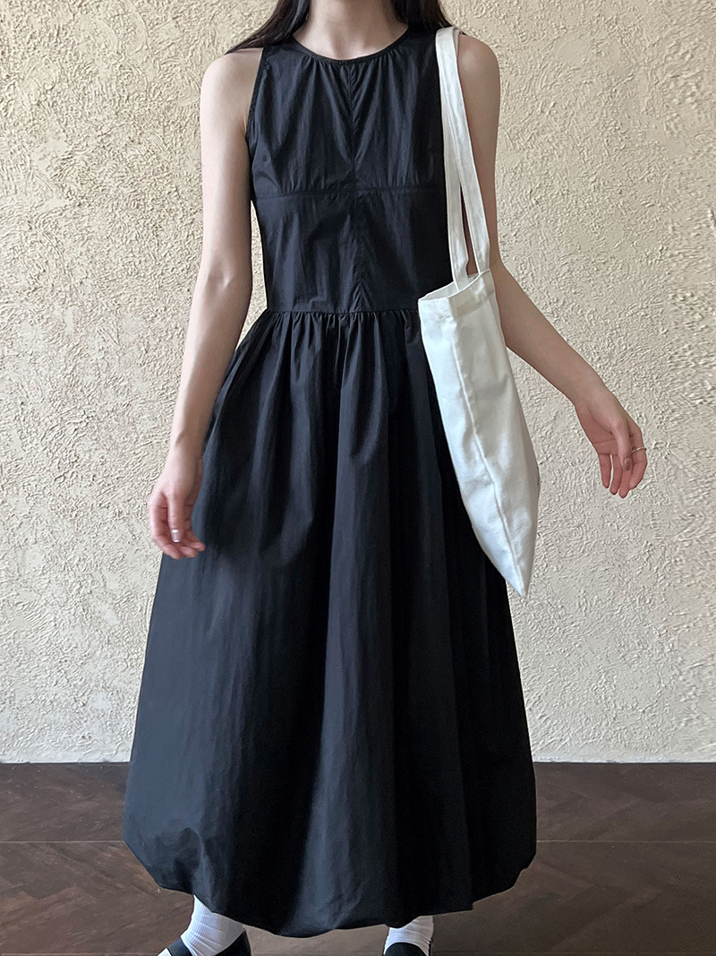 Luxi French sleeveless dress Summer new style loose vest long dress, beautiful puffy flower bud dress 5102 pic 39