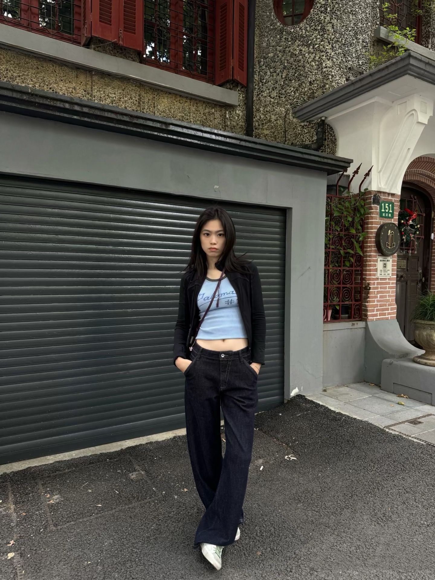 新款复古原色牛仔中腰显瘦显腿长A2弹力合身直筒牛仔裤女3075详情43