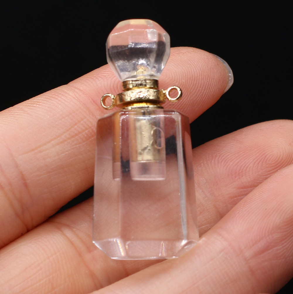Exquisite natural semi-precious stone perfume bottles, white crystal, various shapes, DIY accessories, fashionable and exquisite wholesale production pic 65