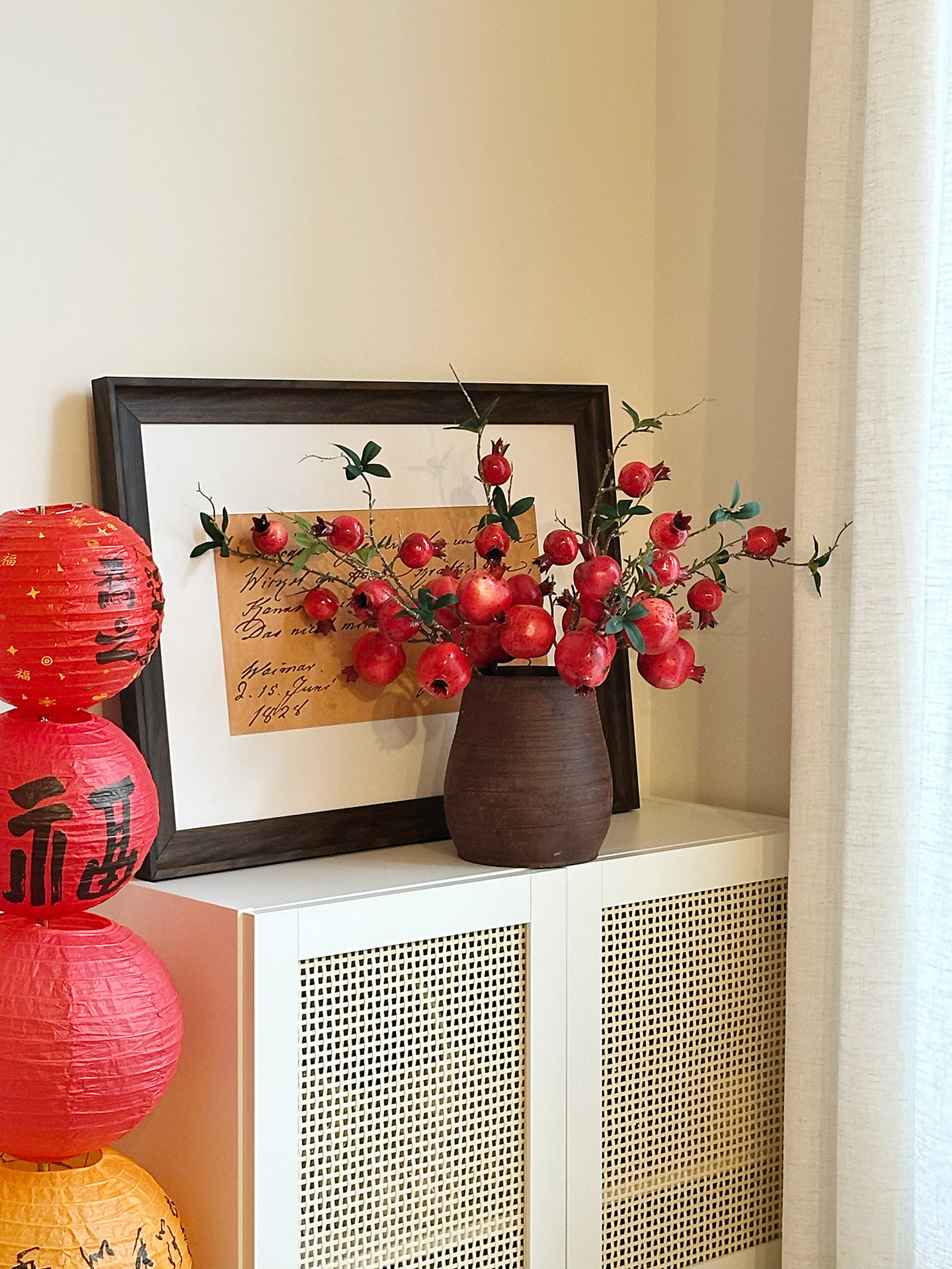 中式仿真石榴果实仿真花假花摆设年宵花喜庆过年客厅餐桌家居摆件详情27