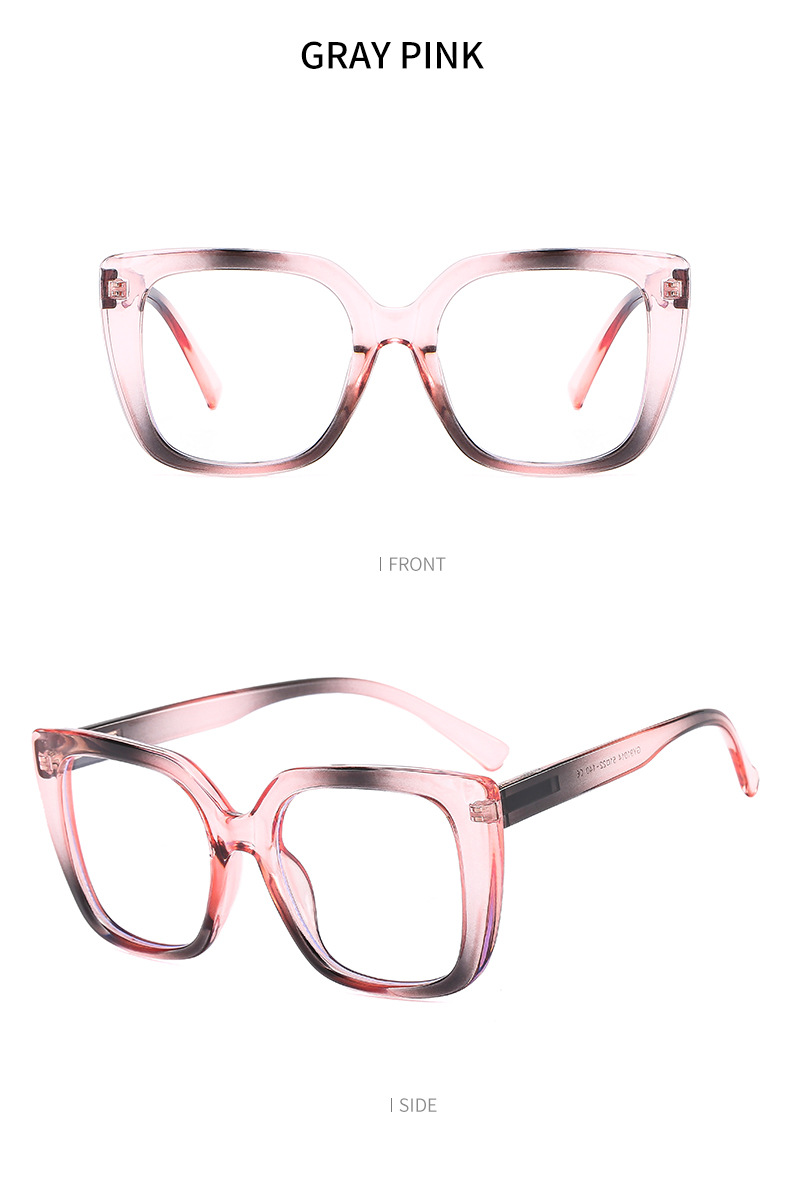 Cross-border best-selling optical glasses, European and American fashionable flat light glasses, anti-blue light rainbow large frame design, flower frame glasses frame wholesale discount, elegant and fashionable, protecting eyesight pic 20