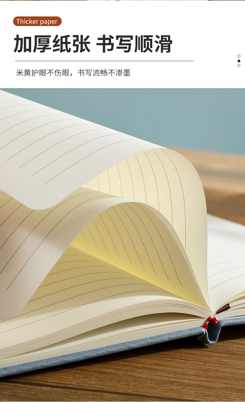 Customized a5 notebook with elastic band, horizontal line dot printing, office notebook, skin-like leather, student diary, high appearance level pic 9
