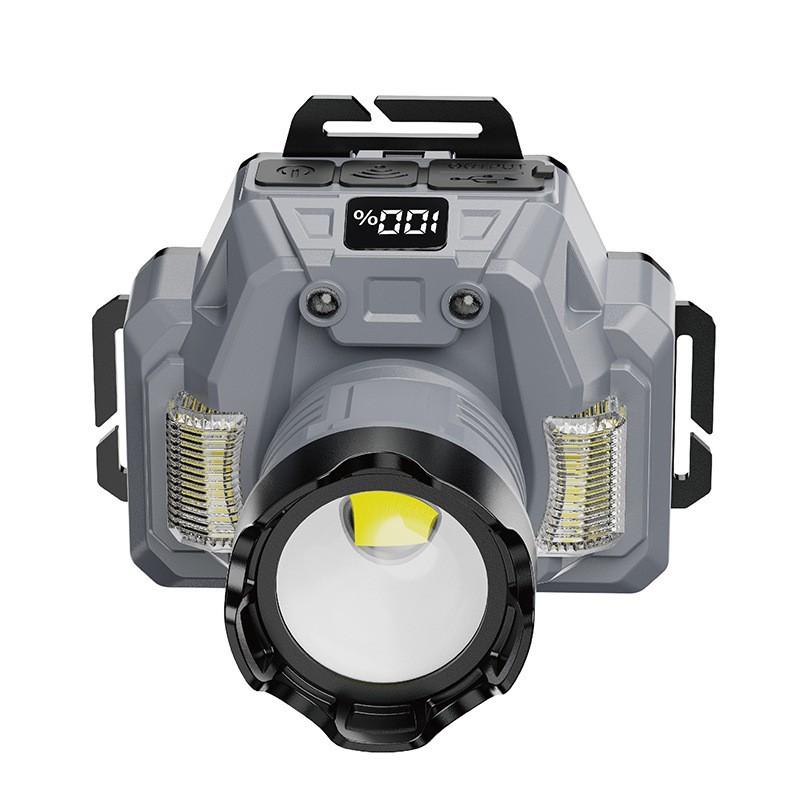 Rechargeable headlamp, high-intensity floodlight, headlamp body, outdoor sports, night running, work flashlight, multi-functional headlamp pic 12