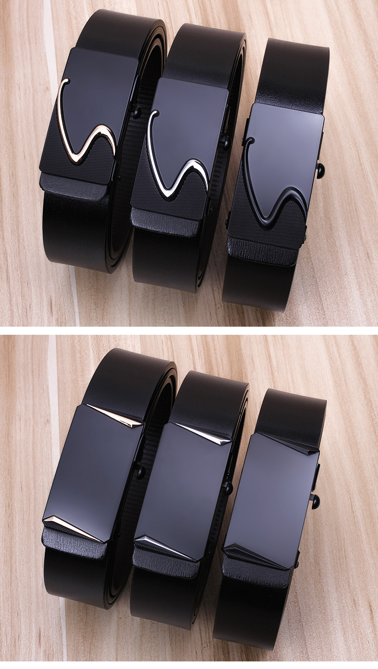 新款皮带男士批发 真皮腰带男款 无牙自动扣百搭腰封牛皮裤带男式详情14