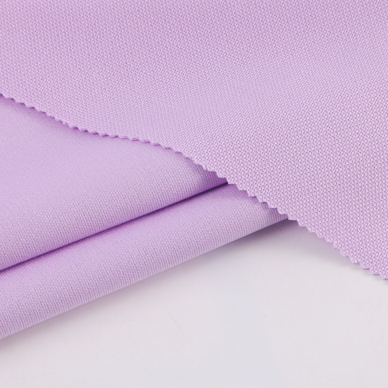 Polyester ammonia air layer fabric, health fabric, moisture-absorbing elastic knitted fabric, sports school uniform fabric in stock pic 11