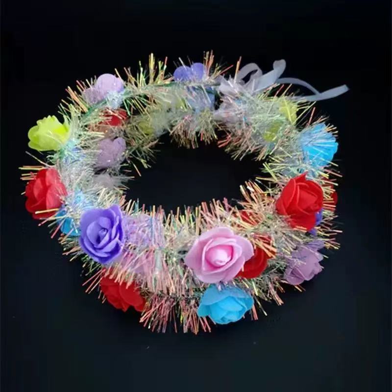 闪光金丝大花环花环发光玩具夜市玩具孙悟空帽气球闪光玩具详情1