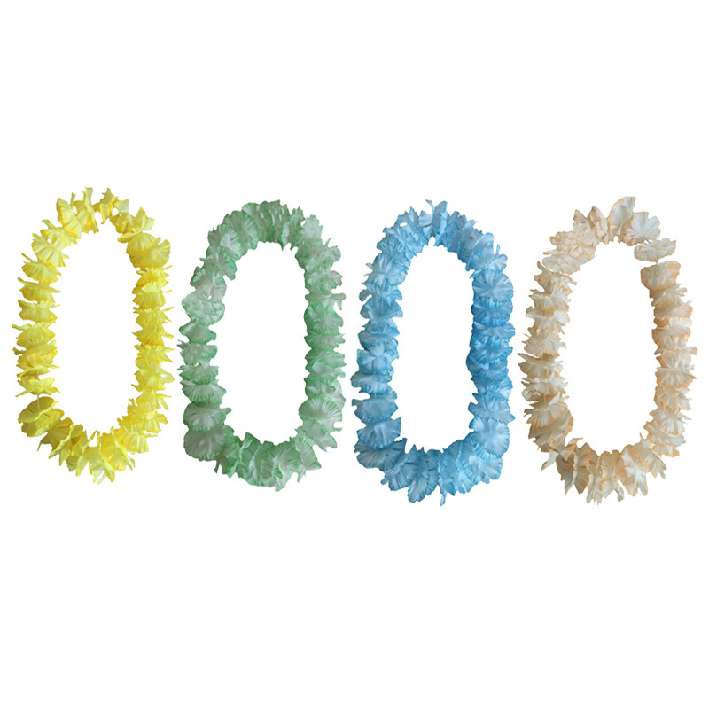 厂家批发纯色彩色夏威夷大康乃馨花环跨境货源源头厂家现货供应详情9