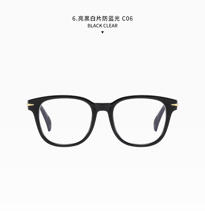 新款韩版太阳镜文艺复古眼镜框黑框近视防蓝光眼镜架椭圆素颜墨镜详情21