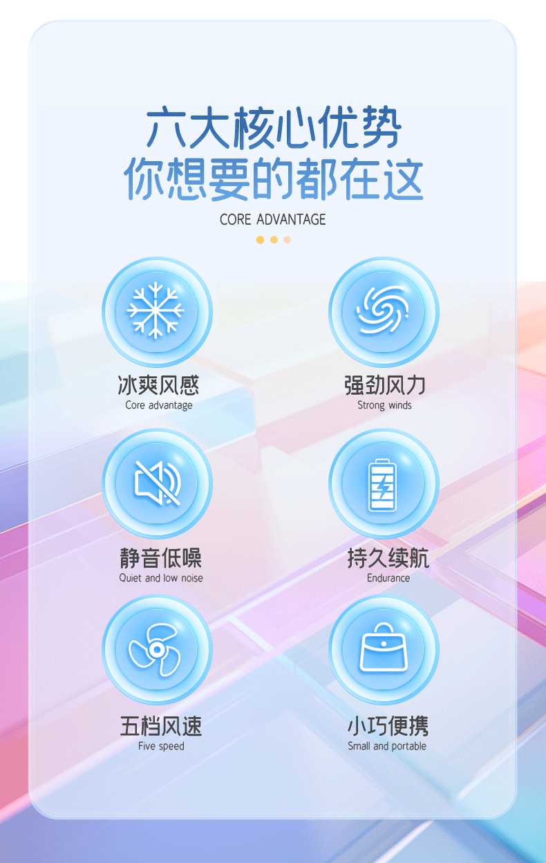 2024新款挂脖手持小风扇usb充电手持折叠风扇便携式数显手持风扇详情5
