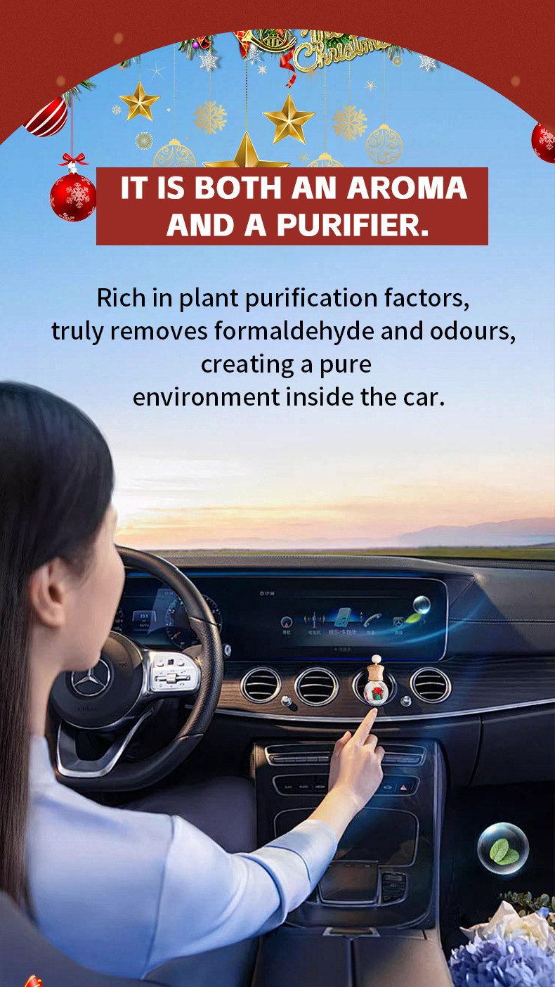【跨境专供】FORMBO圣诞汽车香水持久留香车内装饰品精油车载香薰详情12