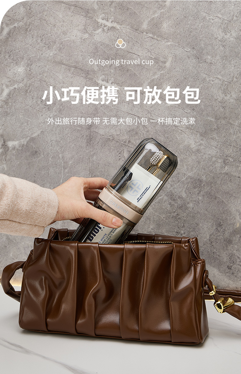 旅行洗漱杯套装旅游必备用品便携牙刷收纳盒洗漱包出差神器漱口杯详情7