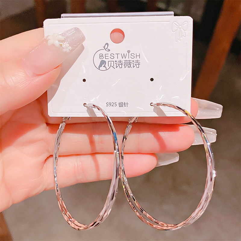 2025新品双圈极简风圈圈ins风耳环韩版气质高级感潮流大耳环女详情8